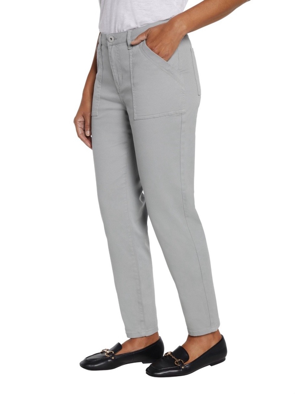 Banana Republic Light Gray Ankle Cropped Pants